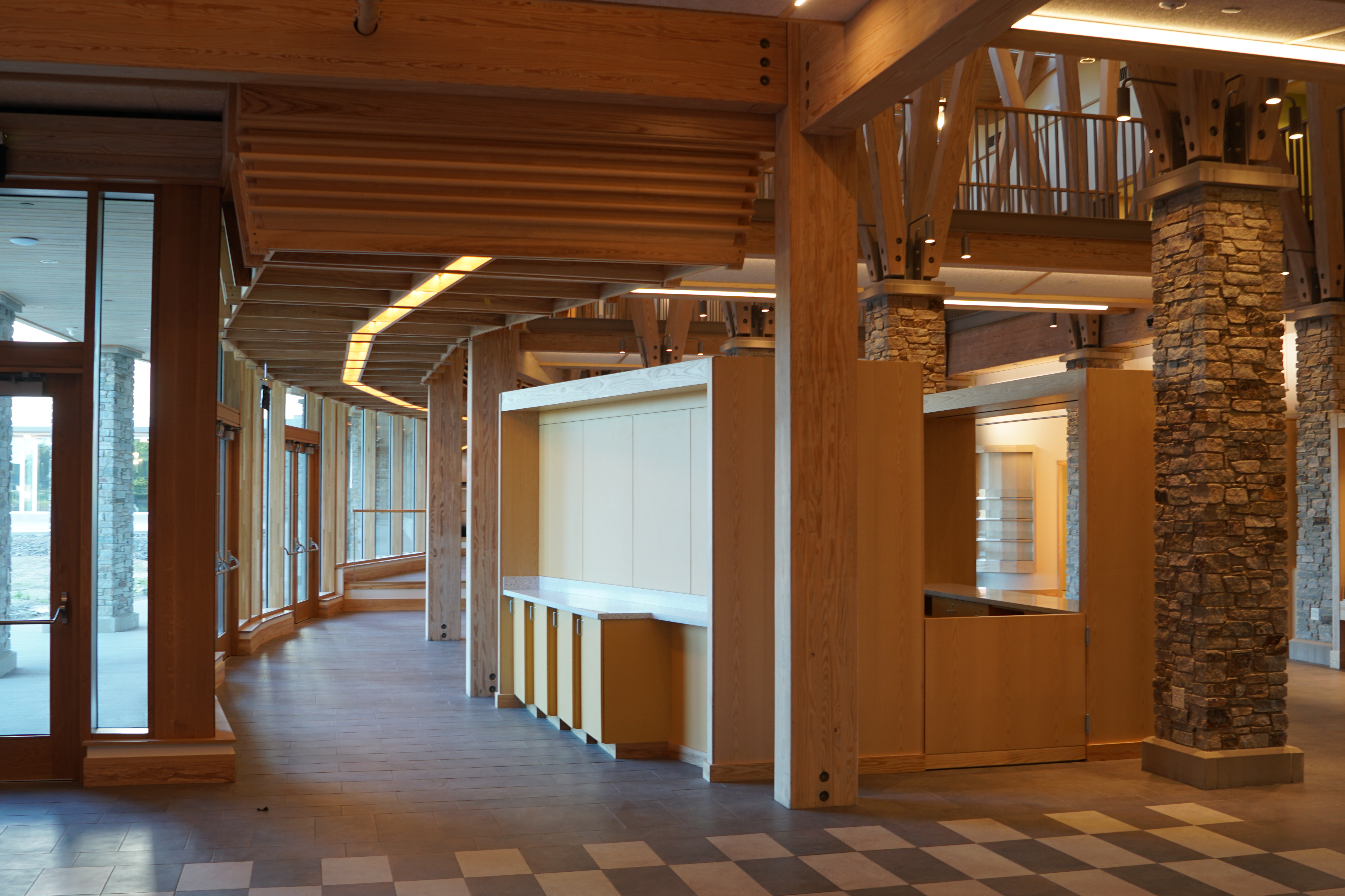 Groton Hill Music School — interior woodwork view 2B